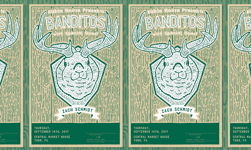 Banditos Show Poster repeating a bunch